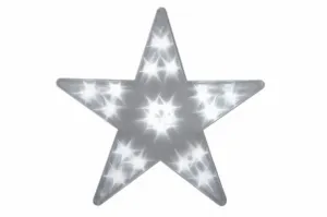 Nexos 29216 Vianočná dekorácia - Svetelná hviezda - 20 LED, 35 cm