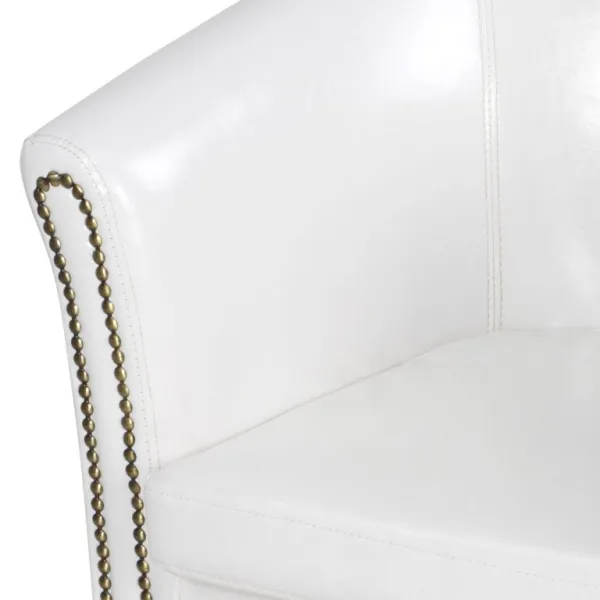 MIADOMODO Sada kresiel Chesterfield, 58 x 71 x 70 cm, biela