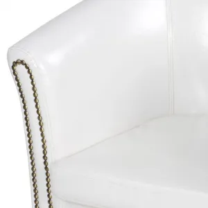 MIADOMODO Sada kresiel Chesterfield, 58 x 71 x 70 cm, biela