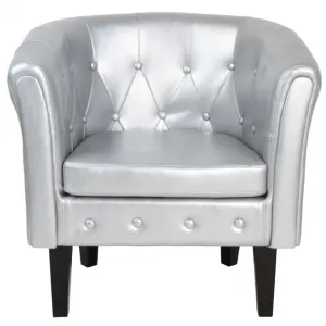 MIADOMODO Sada kresiel Chesterfield, 58x71x70 cm, strieborná