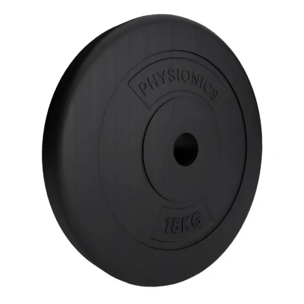 PHYSIONICS Záťažové kotúče 2 x 15 kg, 31 mm, plast, čierne