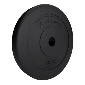 PHYSIONICS Záťažové kotúče 2 x 15 kg, 31 mm, plast, čierne