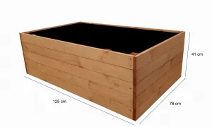 Drevený vyvýšený záhon COMFORT, smrek, 125 x 78 x 41 cm TP94403