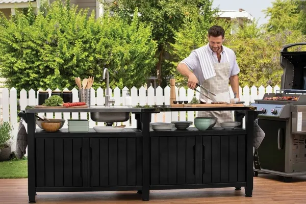 Záhradná skrinka Keter Unity Chef grafit 237 cm