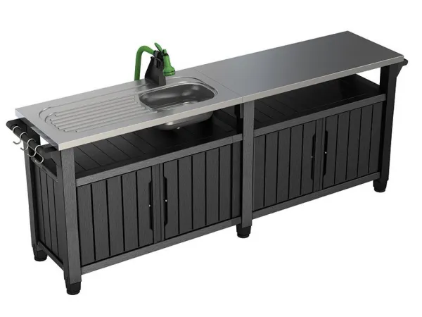 Záhradná skrinka Keter Unity Chef grafit 237 cm