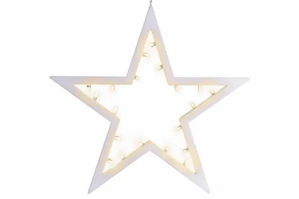 Nexos 33221 Vianočná dekorácia - hviezda - 20 LED, teplá biela