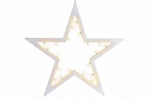 Nexos 33221 Vianočná dekorácia - hviezda - 20 LED, teplá biela