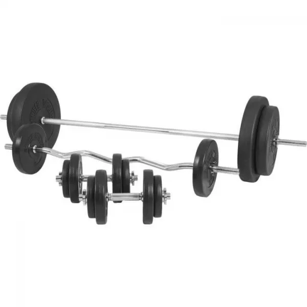 Multifunkčná lavica Universal Multi Gym s plastovými činkami