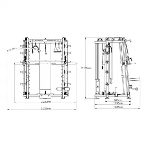 MAXXUS Multifunkčná posilňovacia veža, 162,5 x 219,7 x 218,5 cm