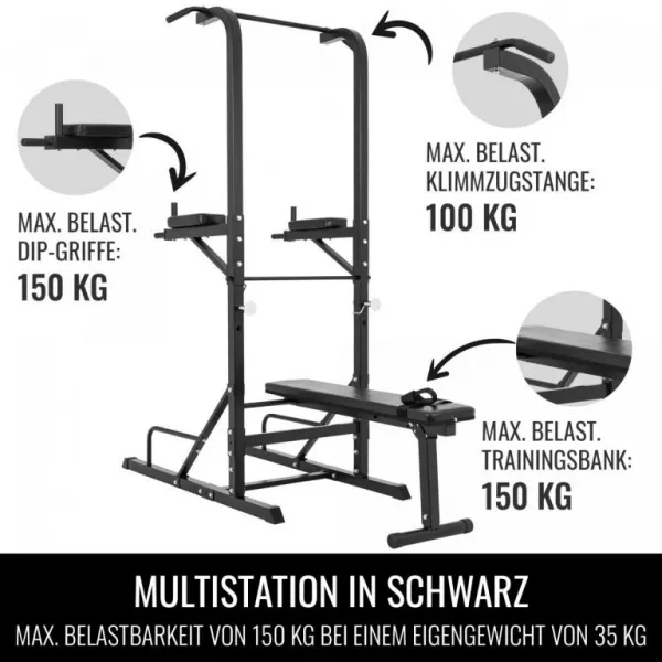 Gorilla Sports Lavica multistation, 138 x 74 x 222 cm