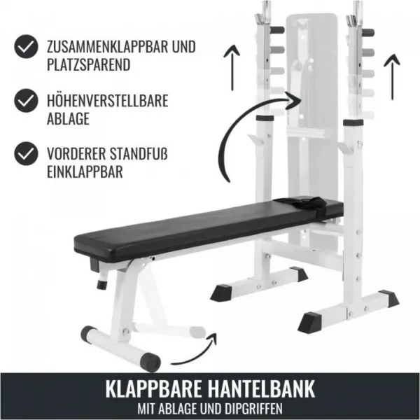 Gorilla Sports Posilňovacia lavica II + nakladací set 100 kg