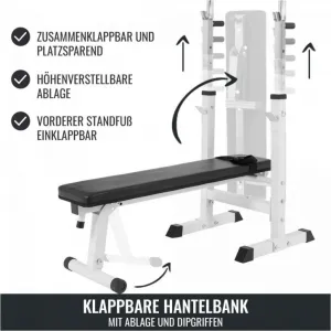 Gorilla Sports Posilňovacia lavica II + nakladací set 100 kg