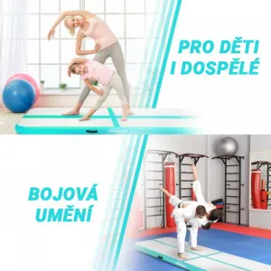 Physionics Airtrack nafukovacia žinenka, 4 m, zelená
