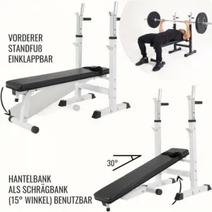 Gorilla Sports Posilňovacia lavica II + nakladací set 100 kg