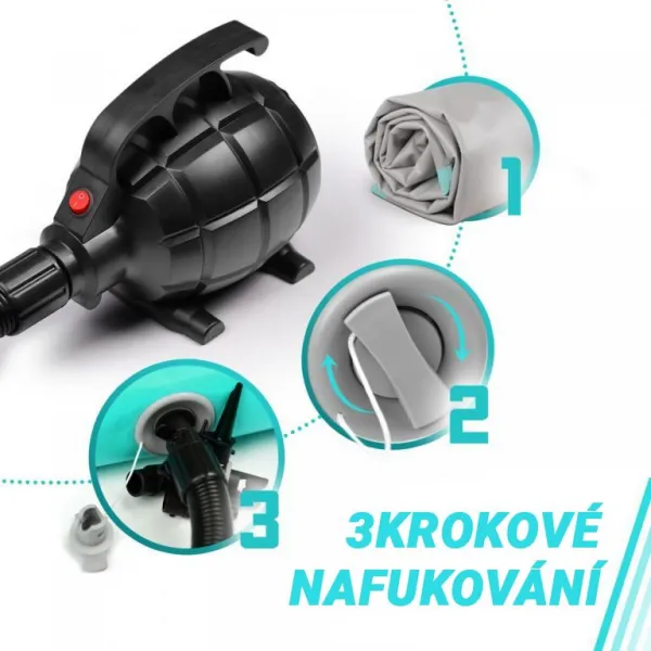 Physionics Airtrack nafukovacia žinenka, 4 m, zelená