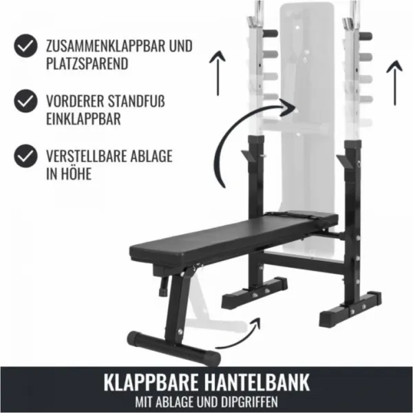Gorilla Sports Posilňovacia lavica II + nakladací set 100 kg