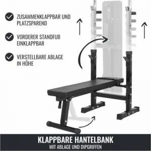Gorilla Sports Posilňovacia lavica II + nakladací set 100 kg