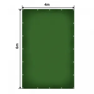 JAGO Plachta 650 g/m², hliníkové oká, zelená, 4 x 6 m