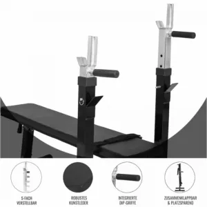 Gorilla Sports Posilňovacia lavica II + nakladací set 100 kg