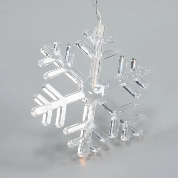Nexos 86334 Svetelný záves vločky, 8 LED, teplo-biela