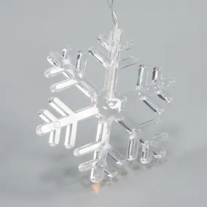 Nexos 86334 Svetelný záves vločky, 8 LED, teplo-biela