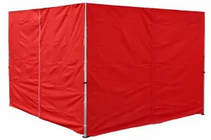 Garthen PROFI 30693 Sada 2 bočných stien pre záhradný stan 3 x3 m červená