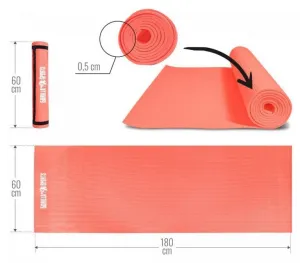 Gorilla Sports Podložka na jogu z PVC, koralová