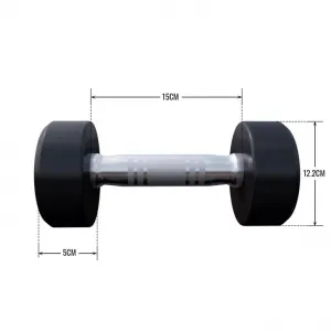 Gorilla Sports Jednoručná činka čierno/biela, 5 kg