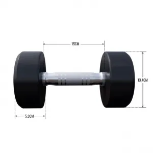 Gorilla Sports Jednoručná činka čierno/biela, 7,5 kg