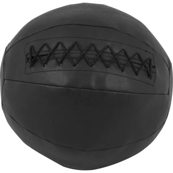 Gorilla Sports Kožený medicinbal, 7 kg, čierny