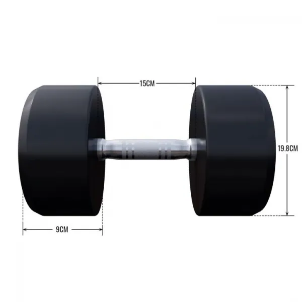Gorilla Sports Jednoručné činky čierno/biele, 2 x 30 kg
