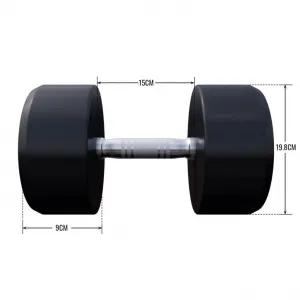 Gorilla Sports Jednoručné činky čierno/biele, 2 x 30 kg
