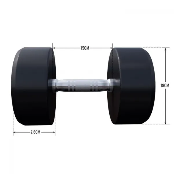 Gorilla Sports Jednoručná činka čierno/biela, 25 kg