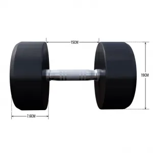 Gorilla Sports Jednoručná činka čierno/biela, 25 kg