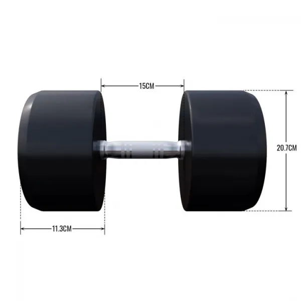 Gorilla Sports Jednoručná činka čierno/biela, 40 kg