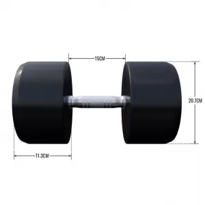 Gorilla Sports Jednoručná činka čierno/biela, 40 kg
