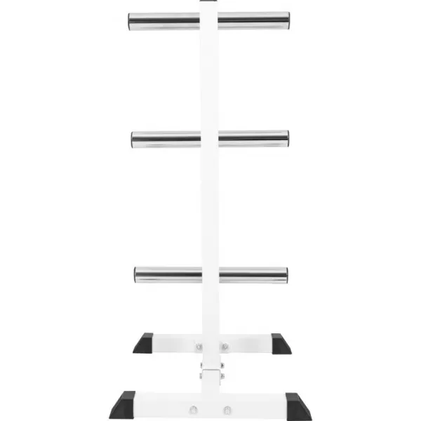 Gorilla Sports Stojan na olympijské kotúče 112 cm, biely