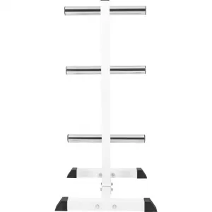 Gorilla Sports Stojan na olympijské kotúče 112 cm, biely