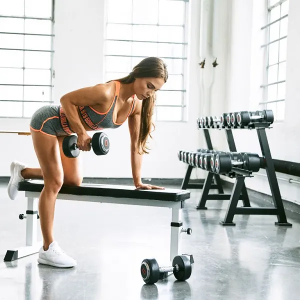 Gorilla Sports Liatinová pogumovaná jednoručná činka 5 kg