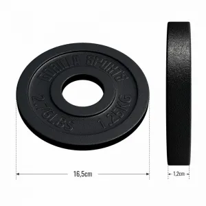 Gorilla Sports Záťažový kotúč 50/51 mm, liatina, 1,25 kg
