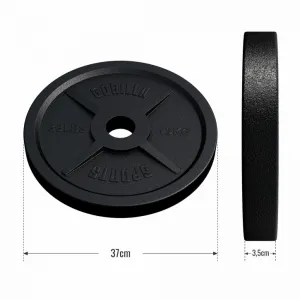 Gorilla Sports Záťažový kotúč 50/51 mm, liatina, 15 kg