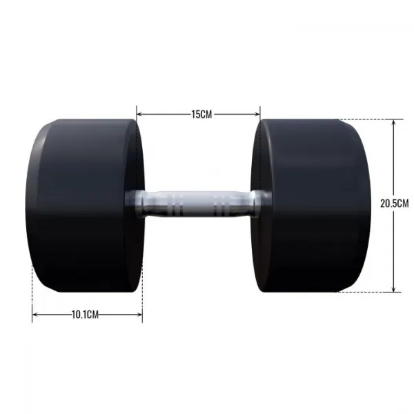 Gorilla Sports Jednoručná činka čierno/biela, 35 kg