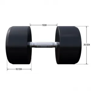 Gorilla Sports Jednoručná činka čierno/biela, 35 kg
