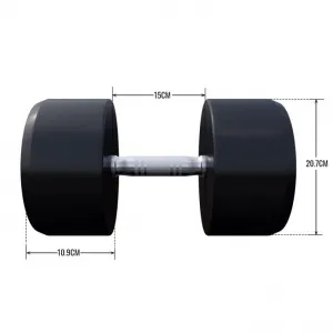 Gorilla Sports Jednoručná činka čierno/biela, 37,5 kg