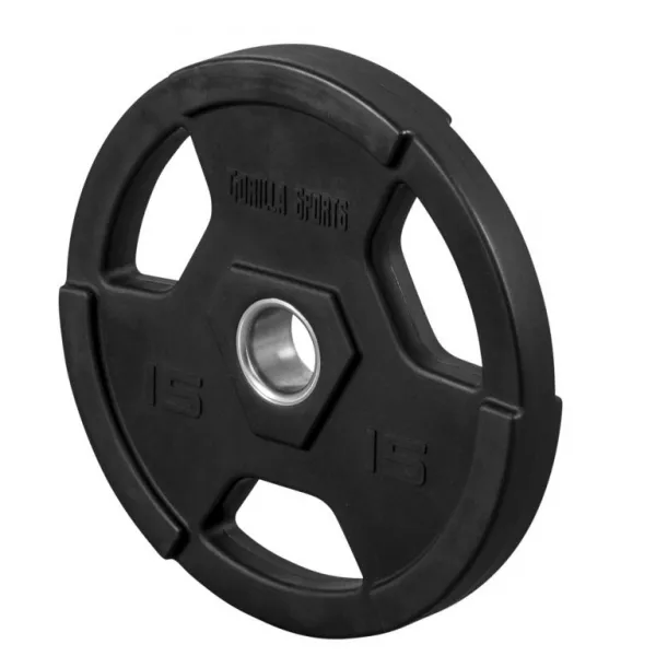 Gorilla Sports Záťažový kotúč, plast, 15 kg