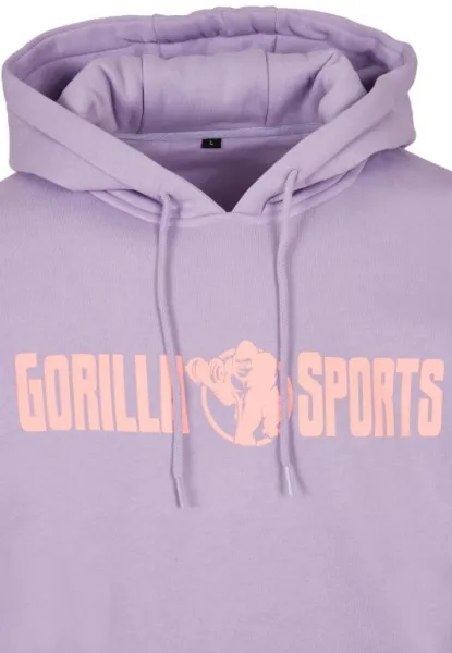 Gorilla Sports Mikina s kapucňou - fialová/korálová M