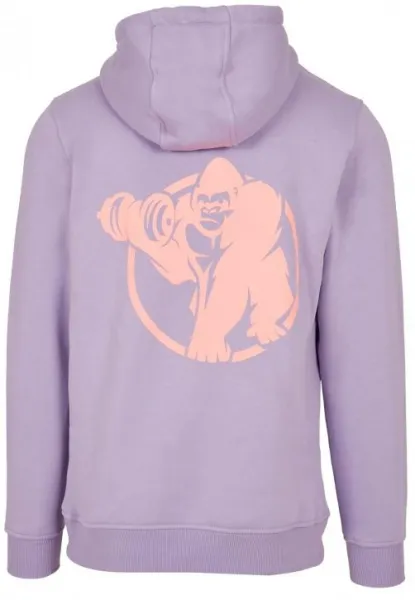 Gorilla Sports Mikina s kapucňou - fialová/korálová M