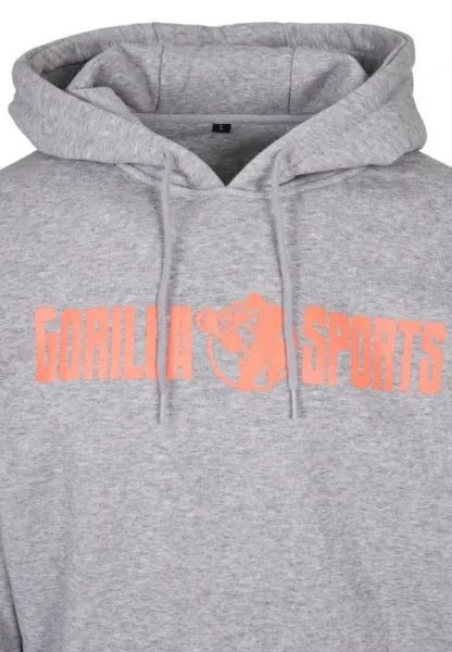 Gorilla Sports Mikina s kapucňou - sivo/oranžová M