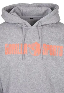 Gorilla Sports Mikina s kapucňou - sivo/oranžová M