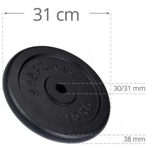 SCSports Liatinové kotúče, 2 x 15 kg